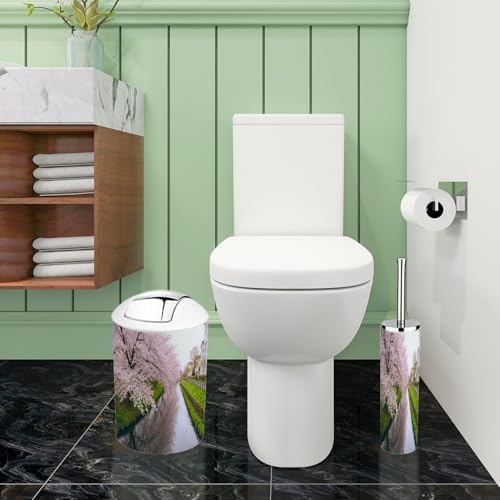 Boho Cherry Blossom Bathroom Accessory Set 6 Piece