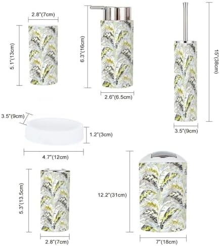 Bathroom Accessories Set 6 Pcs Modern Seamless Design 1