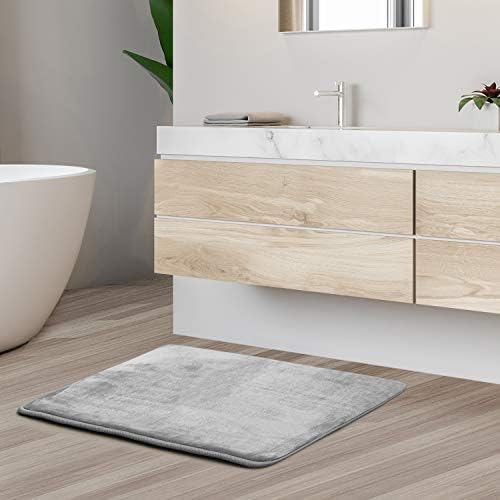 Clara Clark Velvet Bath Mat - Non-Slip Ultra Soft 17 x 24 Inches