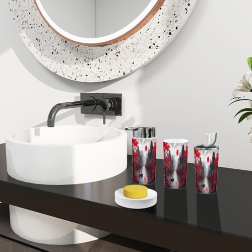 Boho Japanese Style 6-Piece Bathroom Accessory Set