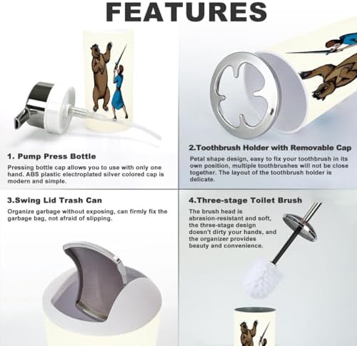 JBNJANKDAV 6-Piece Bathroom Accessories Set 1