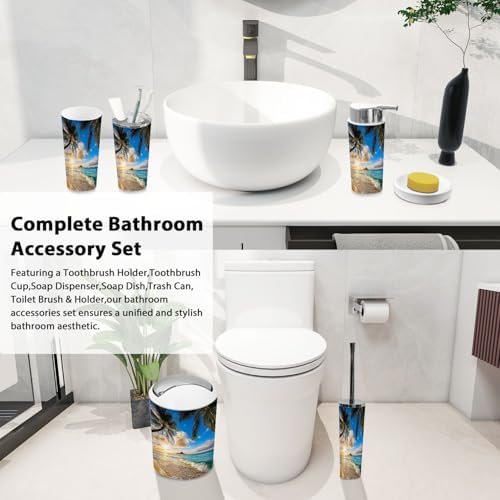 Boho Style 6-Piece Bathroom Accessory Set