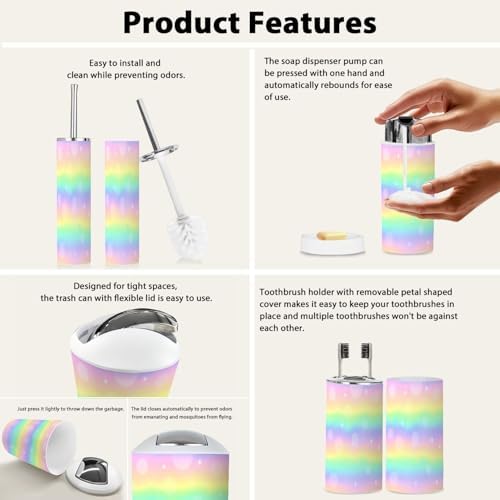 Boho Galaxy Bathroom Accessory Set 6 Piece