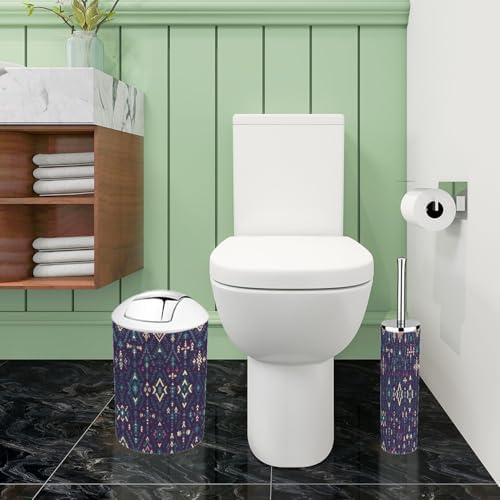 Boho Geometric Bathroom Accessories Set of 6