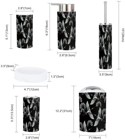 JBNJANKDAV 6 Pcs Bathroom Accessories Set