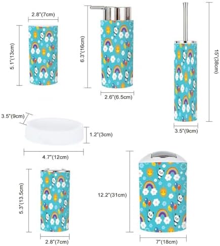 Panda Bear Bathroom Accessories Set 6 Pcs