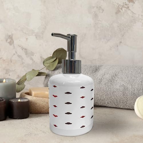 Ambesonne Casino Soap Toothbrush Holder Set 2 Pcs Red Ruby Maroon