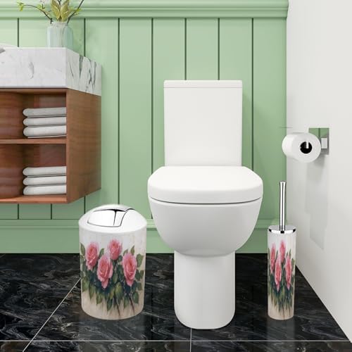 Boho Bathroom Accessory Set 6 Piece Modern Style