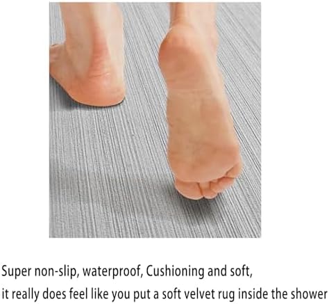 BETOVV Cushioned Shower Mat - Non-Slip Textured Extra Large