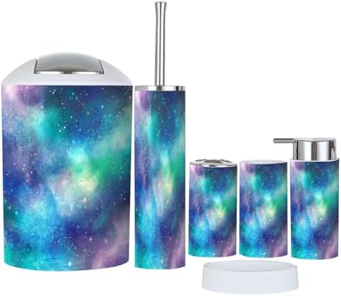 Boho Galaxy Bathroom Accessory Set 6 Piece 1
