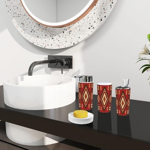 Boho Native Bathroom Accessory Set 6 Piece