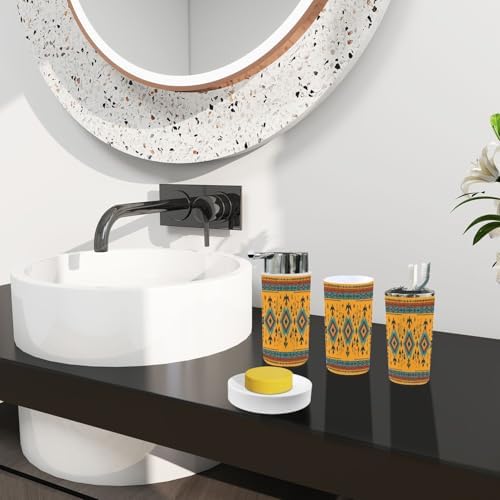 Boho Bathroom Accessory Set with 6 Pieces 1