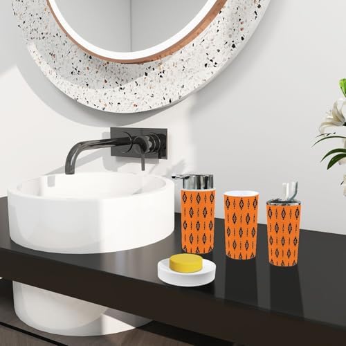 Boho Bathroom Accessory Set 6 Piece Tribal Design