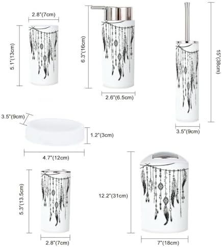 Tribal Theme Bathroom Accessories Set 6 Pcs 1