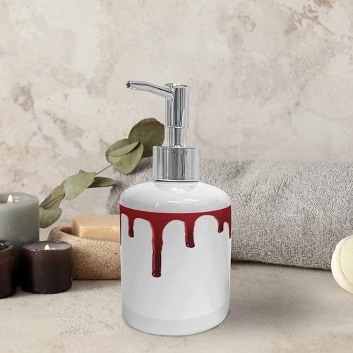 Ambesonne Horror Soap Toothbrush Holder Set 2 Pcs Red White