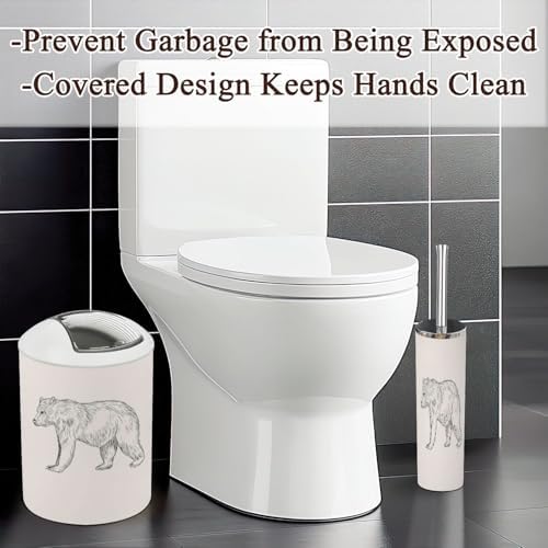 Sketch Bear Bathroom Accessories Set 6 Pcs