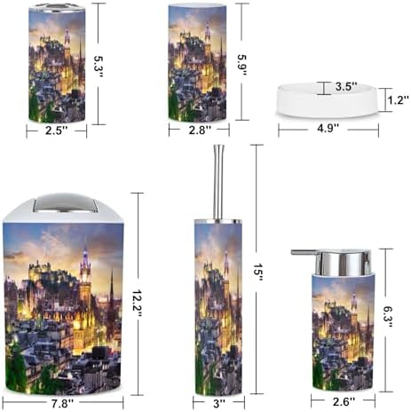 Edinburgh City Castle Bathroom Accessories Set 6 Piece 1