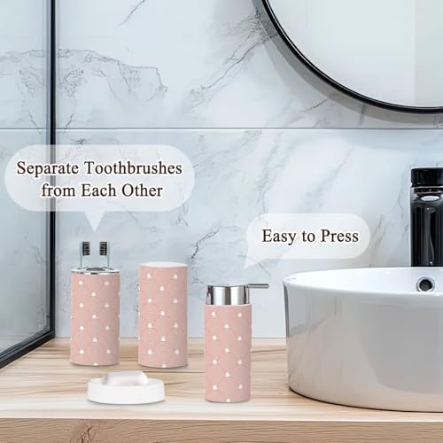 6-Piece Bathroom Accessories Set in Red