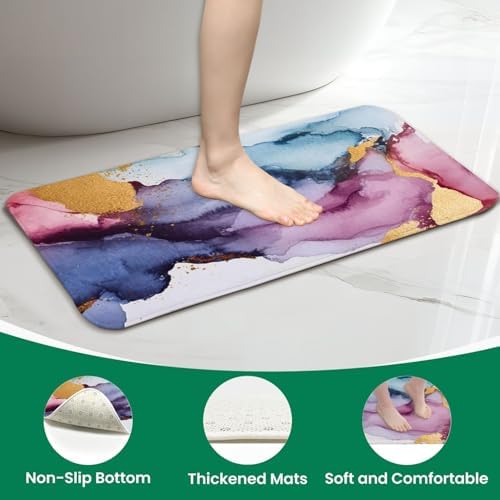 4 Pieces Shower Curtain Set with Mats and Non-Slip Design