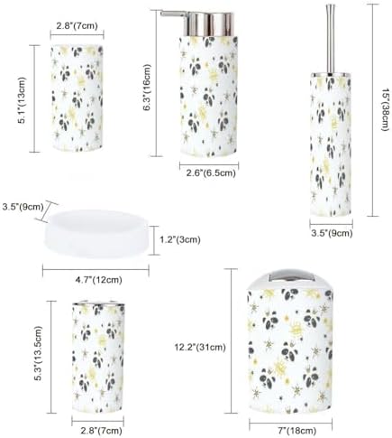 Bathroom Accessories Set 6 Pcs Durable and Stylish 1