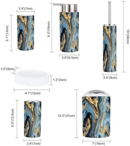 TRANQDEHOM 6 Piece Bathroom Accessory Set 1