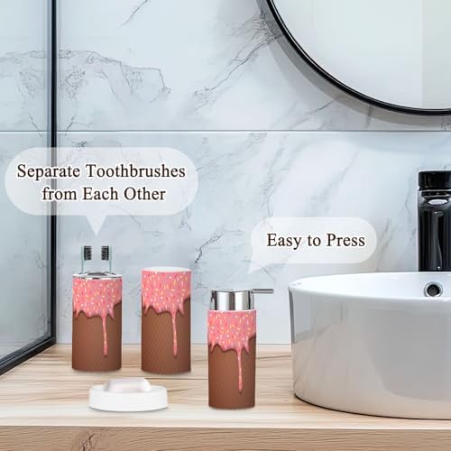 Bathroom Accessories Set 6 Pcs Modern Durable Decor 1