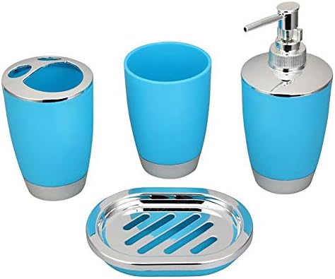 Wilove 4Pcs Set Plastic Bathroom Accessories