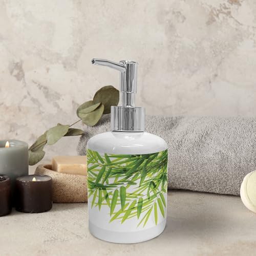 Ambesonne Asian Themed Soap Dispenser Toothbrush Holder Set