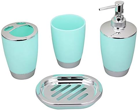 Wilove 4Pcs Set Plastic Bathroom Accessories