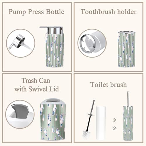 6 Piece Trendy Bathroom Accessories Set