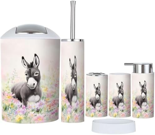 Boho Bathroom Accessory Set 6 Piece 1