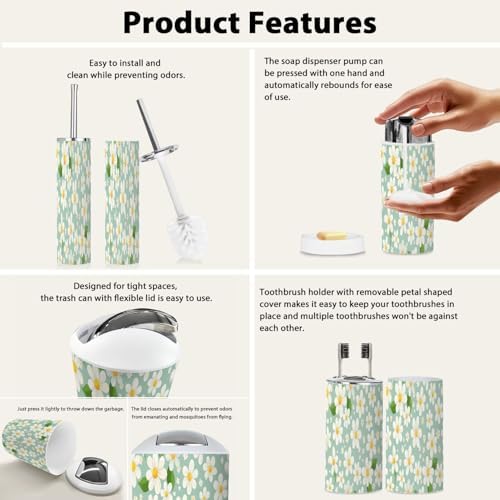 Boho Style Bathroom Accessories Set 6 Piece