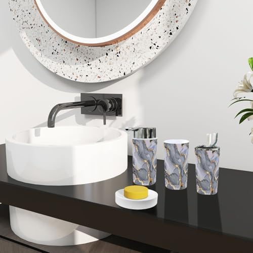 Boho Gold Bathroom Accessories Set 6 Piece 1
