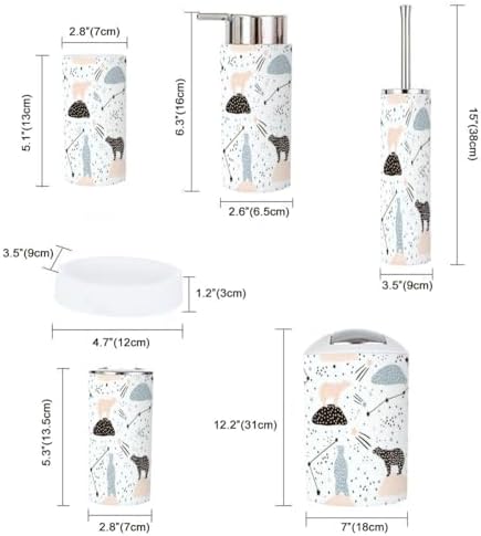 Modern 6-Piece Bathroom Accessories Set with Sleek Design