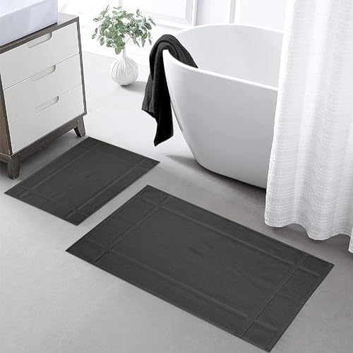 Ample Decor Bath Mats 100 Cotton Grey