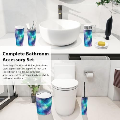 Boho Galaxy Bathroom Accessory Set 6 Piece 1