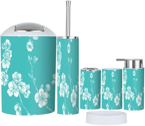 Bathroom Accessories Set 6 Pcs Blooming Tree Design