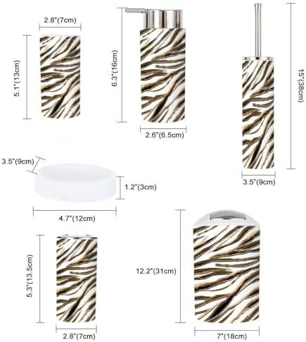 Bathroom Accessories Set 6 Pcs Durable Decorative