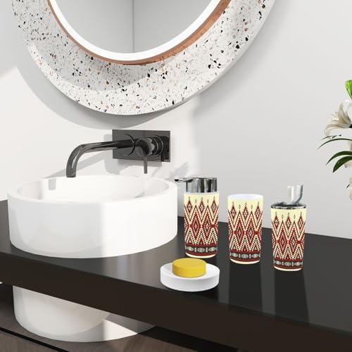 Boho Bathroom Accessory Set 6 Piece Native American Design