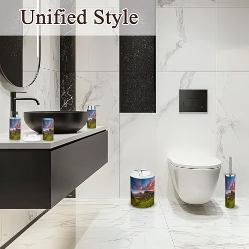 6 Piece Sunset Quiraing Isle Skye Bathroom Accessories Set