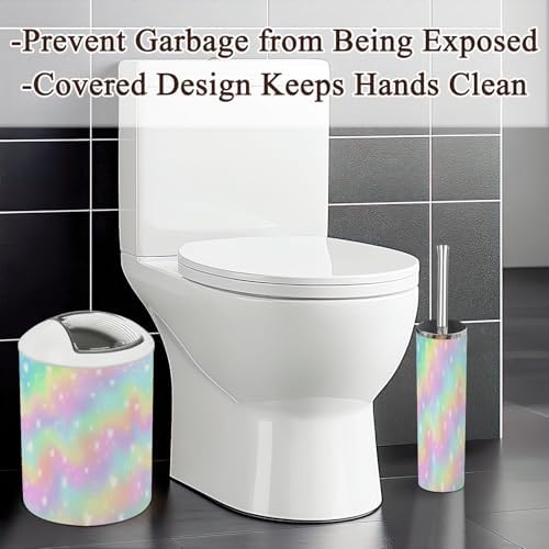 Rainbow Girlie Bathroom Accessories Set 6 Piece