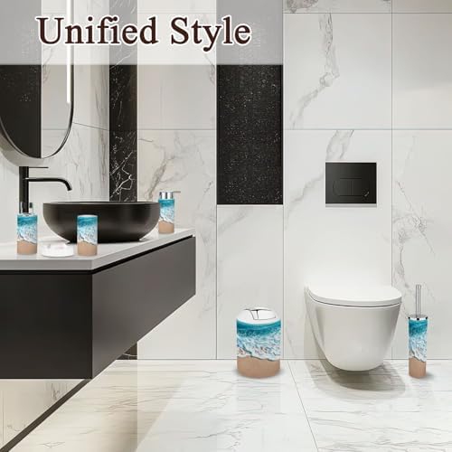 6-Piece Bathroom Accessories Set with Soft Wave Design