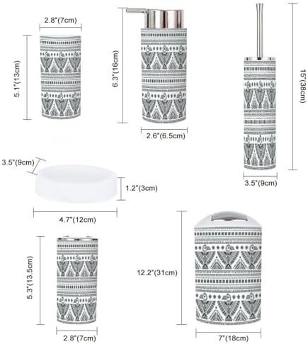 Tribal Bathroom Accessories Set 6 Pcs 1