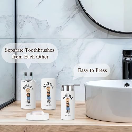 Bathroom Accessories Set 6 Pcs Modern Black Design