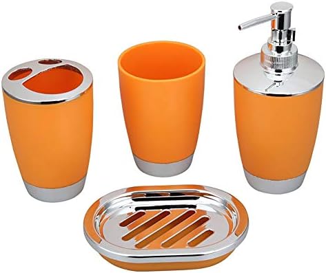 Wilove 4Pcs Set Plastic Bathroom Accessories