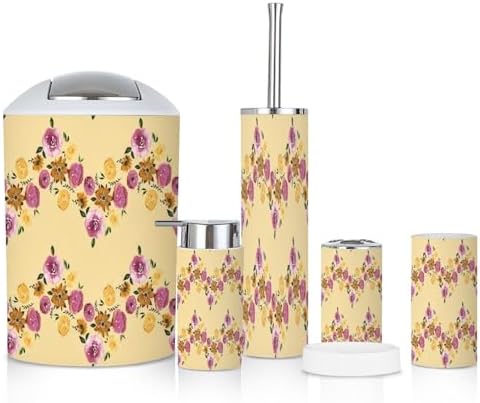 Boho 6 Piece Bathroom Accessories Set