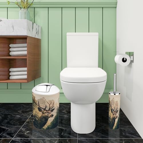 Boho Bathroom Accessory Set 6 Piece Modern Nature Design