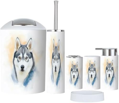 Boho Bathroom Accessory Set 6 Piece Modern