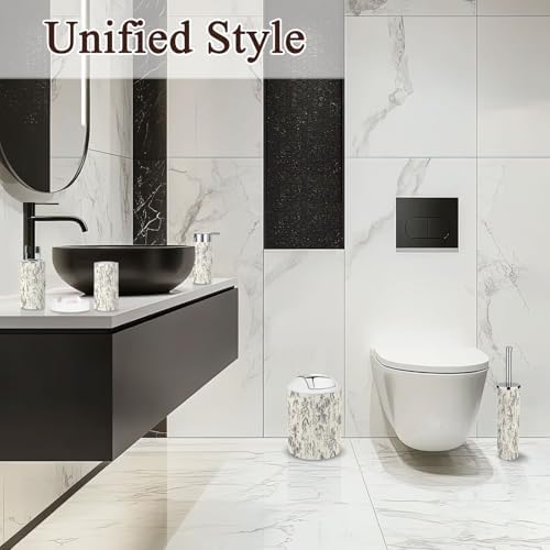 6 Piece Navy Blue Bathroom Accessories Set 1