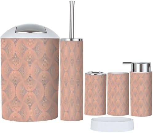 Modern Bathroom Accessories Set 6 Pcs Durable Functional
